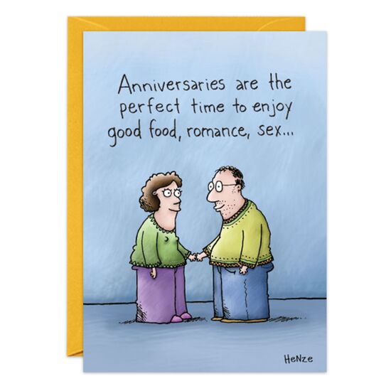 COVER: Anniversaries are the perfect time to enjoy good food, romance, sex. . . INSIDE: And whatever else is on TV! Happy Anniversary!