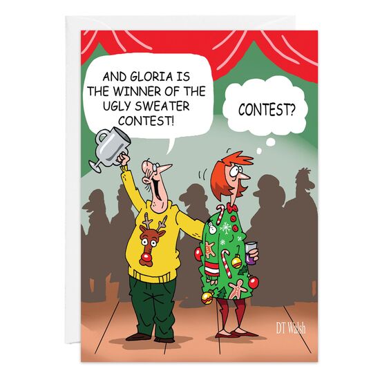 COVER: And Glorida is the winner of the ugly sweater contest! Contest? INSIDE: It's Christmas time, throw on that ugly sweater and enjoy yourself! Merry Christmas