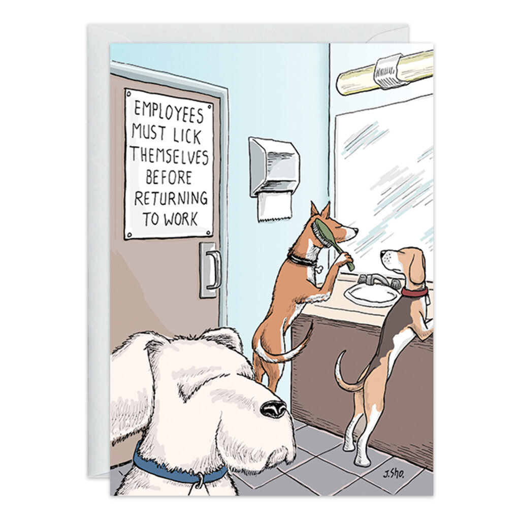 Employees Must Lick Themselves Birthday Card - 9361 - Oatmeal Studios