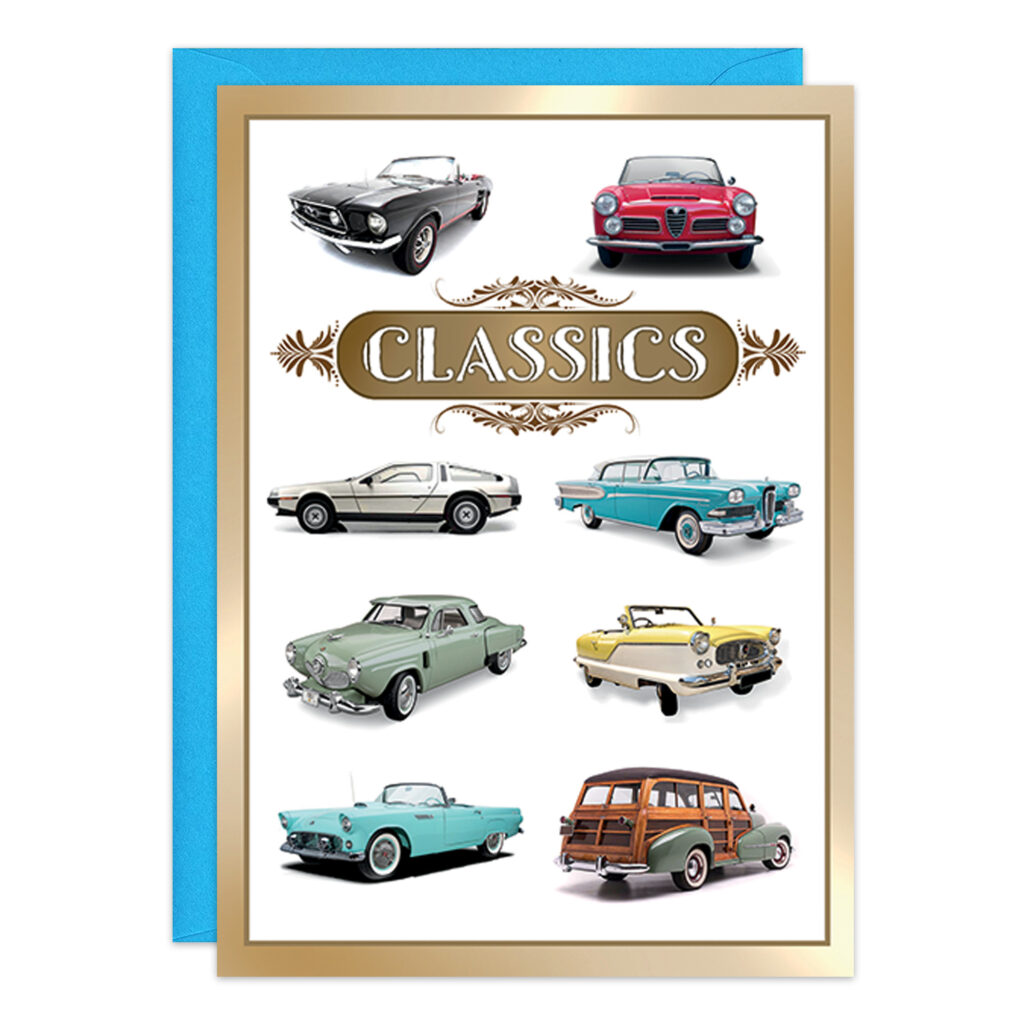 Classic Cars Birthday Card - Oatmeal Studios